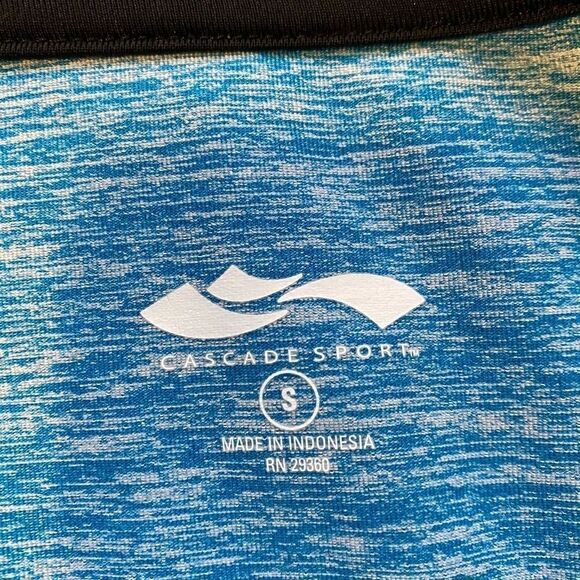 Cascade Sports heather blue 3/4 zip pullover sz S - Picture 3 of 4